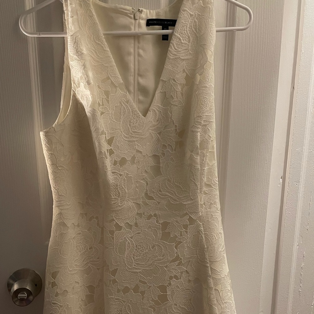 White House black market cream colored dress